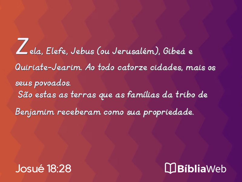 Josué 18:28 em imagem para compartilhar