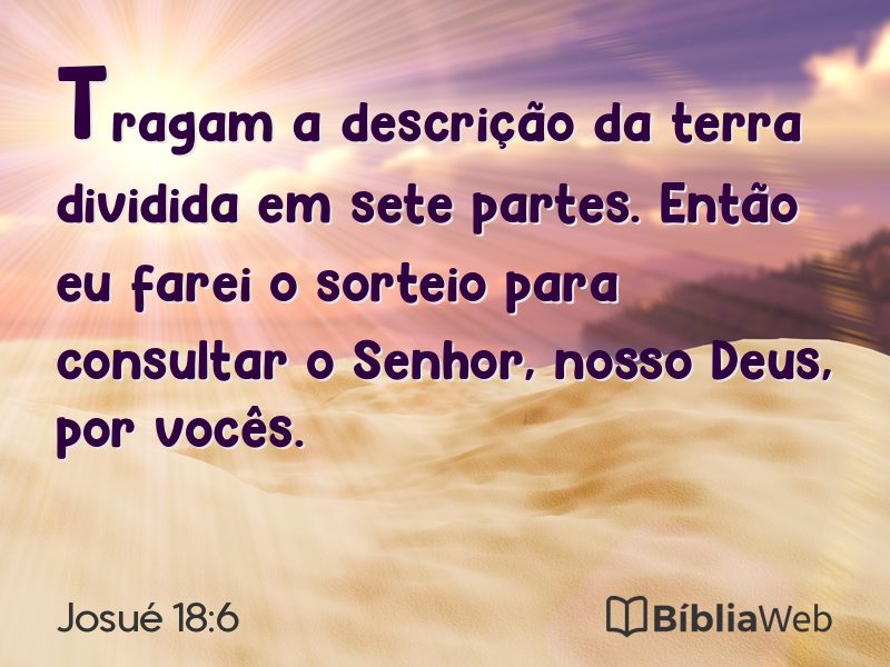 Josué 18:6 em imagem para compartilhar