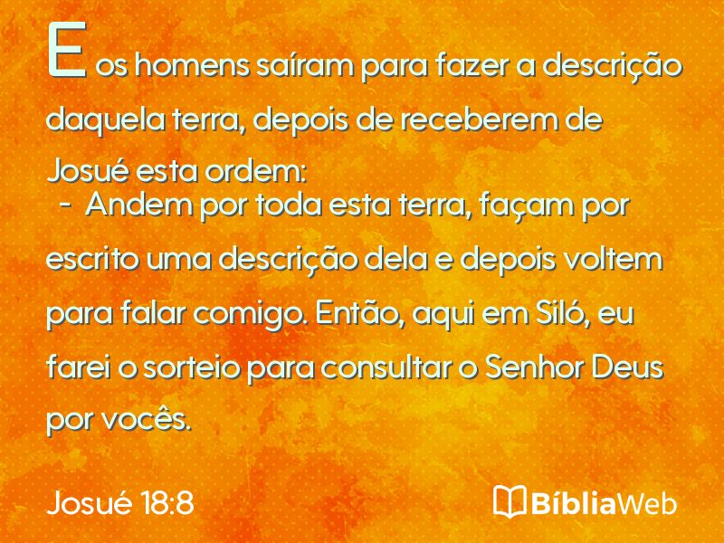 Josué 18:8 em imagem para compartilhar