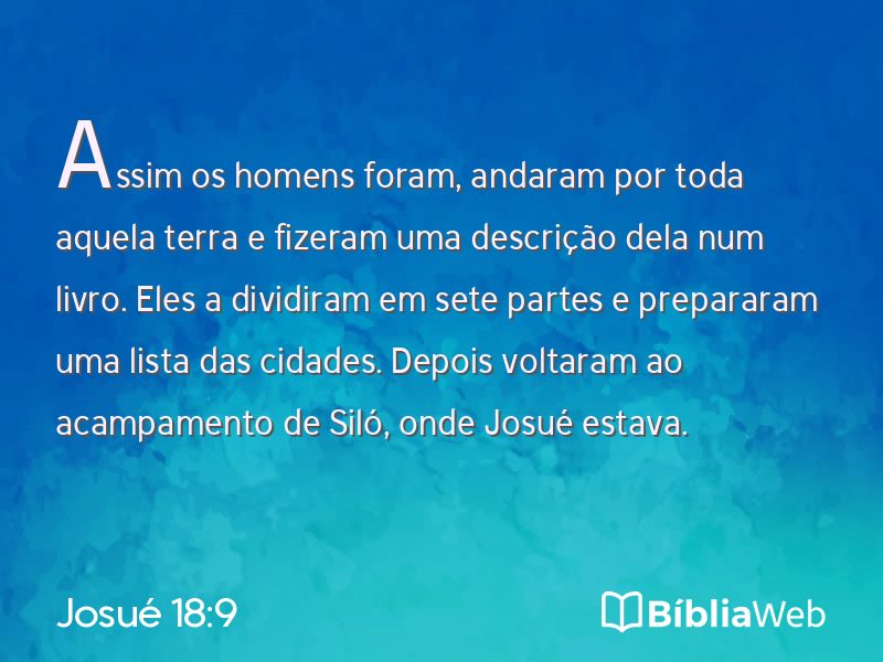 Josué 18:9 em imagem para compartilhar