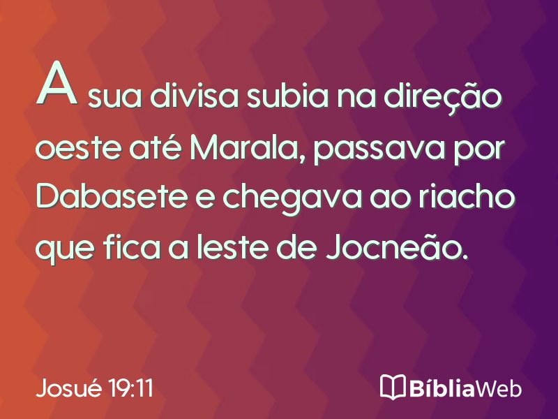Josué 19:11 em imagem para compartilhar