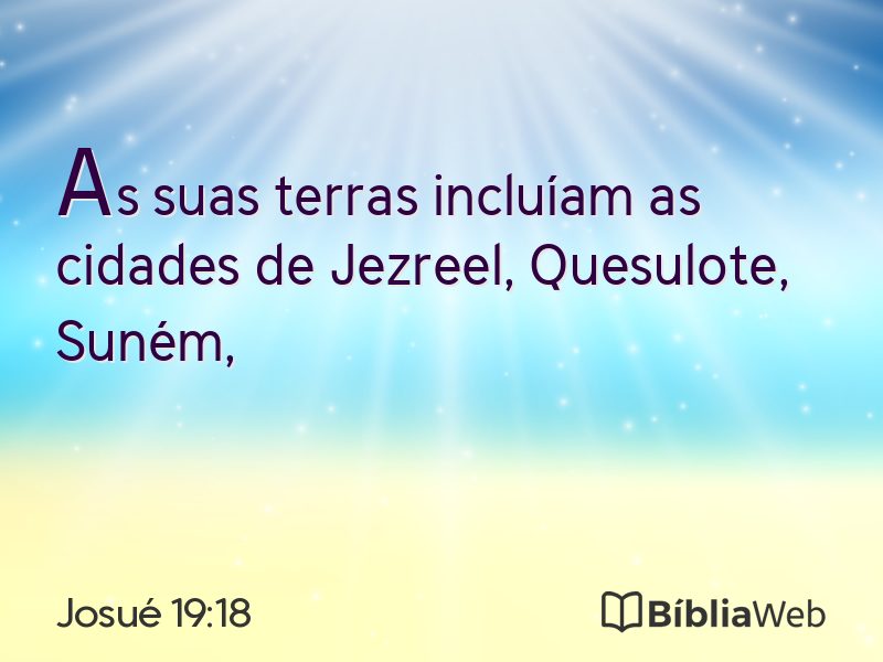 Josué 19:18 em imagem para compartilhar