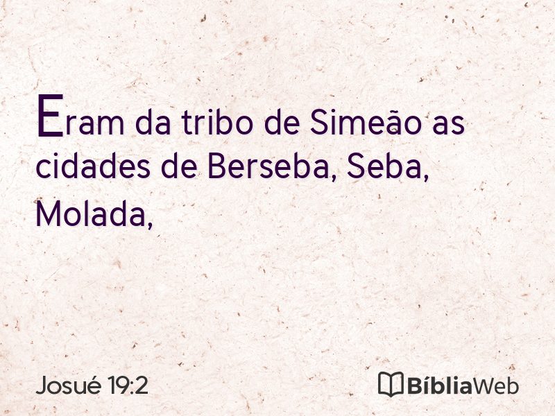 Josué 19:2 em imagem para compartilhar