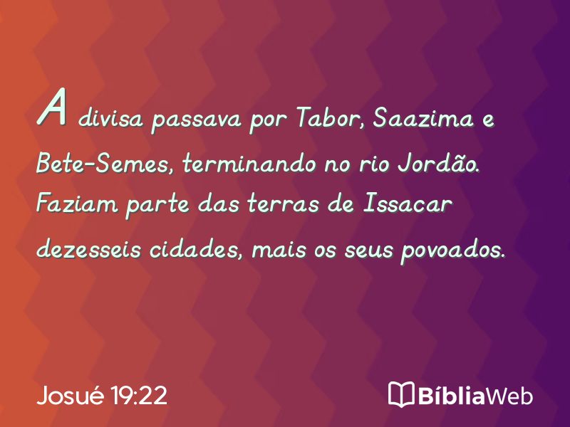 Josué 19:22 em imagem para compartilhar