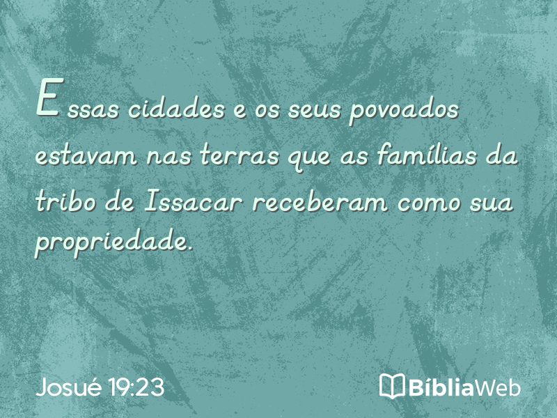 Josué 19:23 em imagem para compartilhar