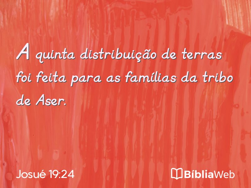 Josué 19:24 em imagem para compartilhar