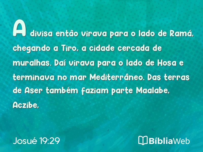Josué 19:29 em imagem para compartilhar