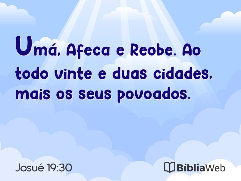 Josué 19:30 em imagem para compartilhar