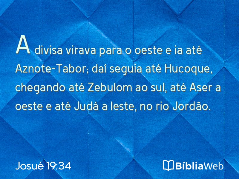 Josué 19:34 em imagem para compartilhar