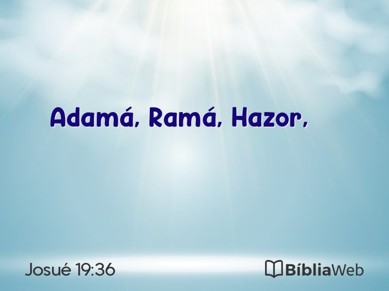 Josué 19:36 em imagem para compartilhar