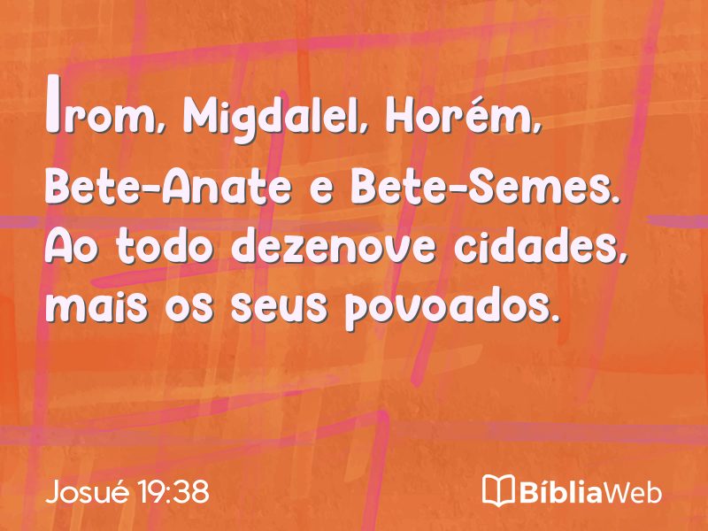 Josué 19:38 em imagem para compartilhar