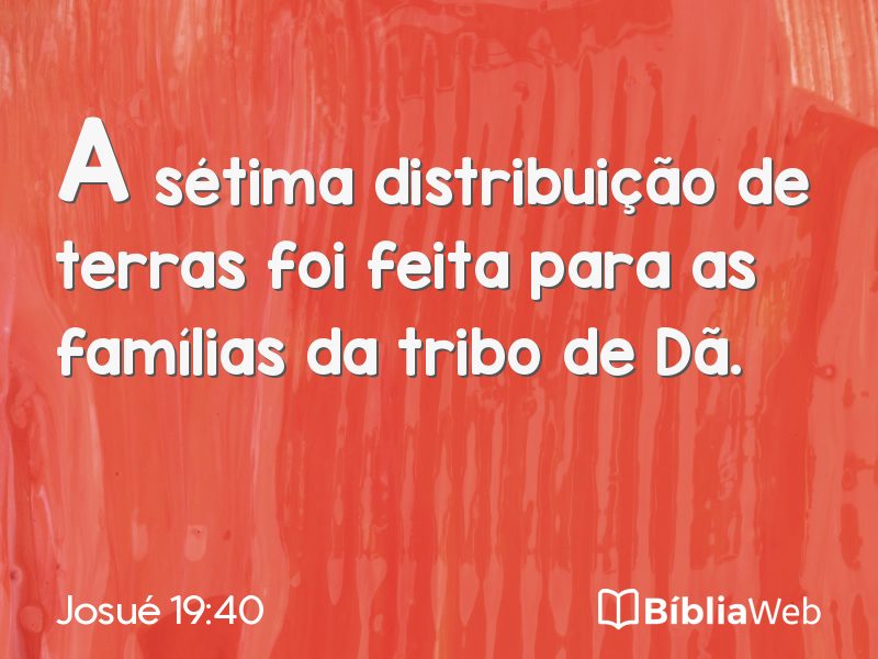 Josué 19:40 em imagem para compartilhar