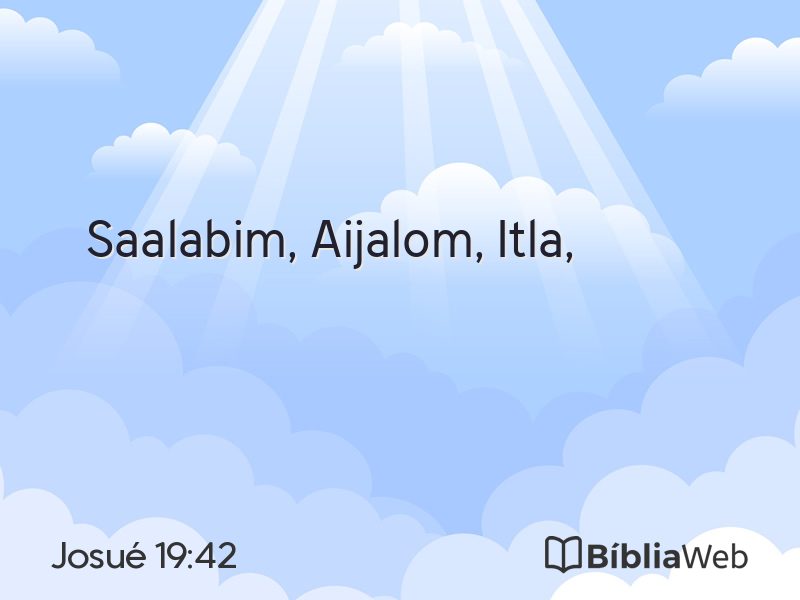 Josué 19:42 em imagem para compartilhar