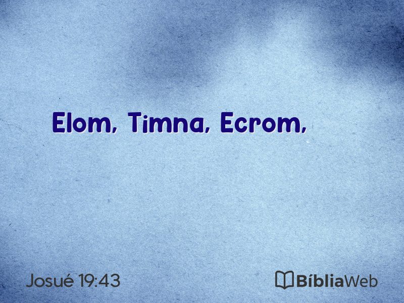 Josué 19:43 em imagem para compartilhar