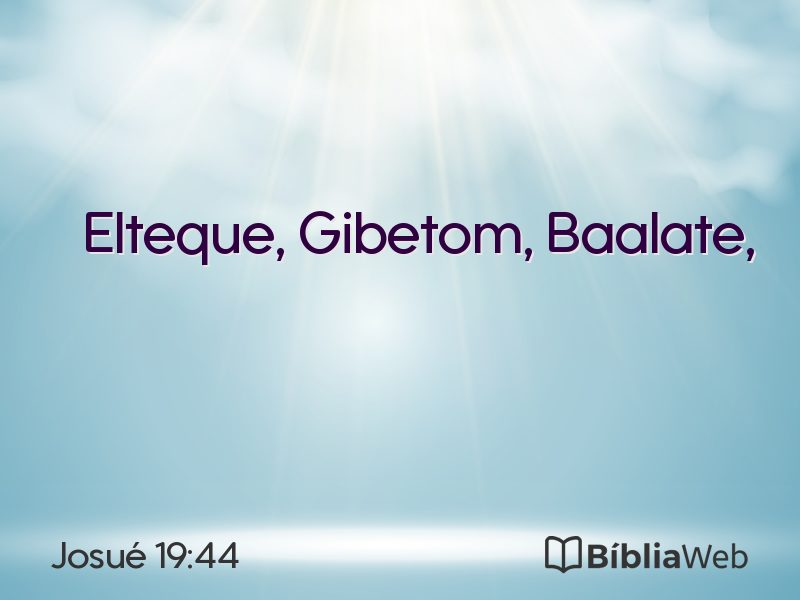 Josué 19:44 em imagem para compartilhar
