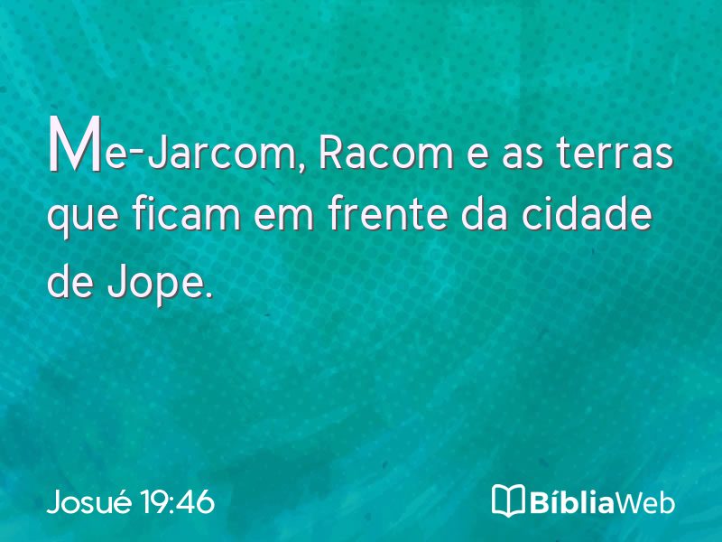 Josué 19:46 em imagem para compartilhar