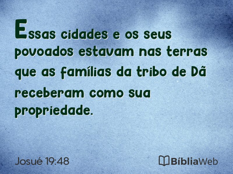 Josué 19:48 em imagem para compartilhar