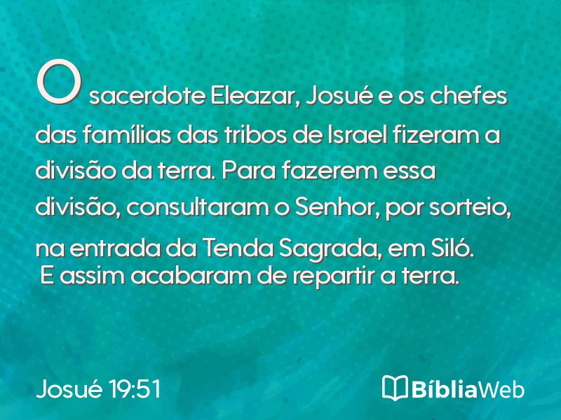 Josué 19:51 em imagem para compartilhar