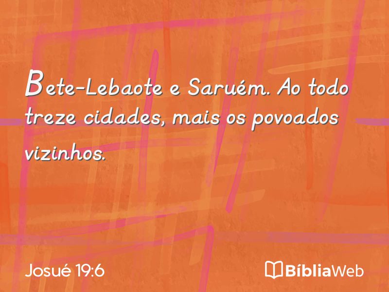 Josué 19:6 em imagem para compartilhar