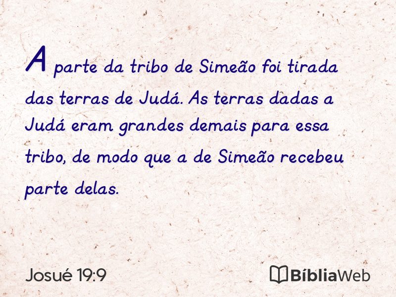 Josué 19:9 em imagem para compartilhar