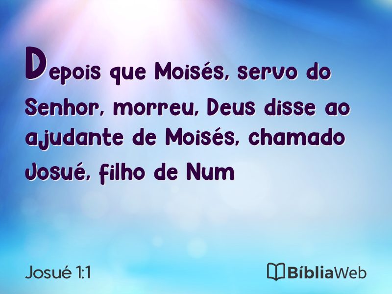 Josué 1:1 em imagem para compartilhar