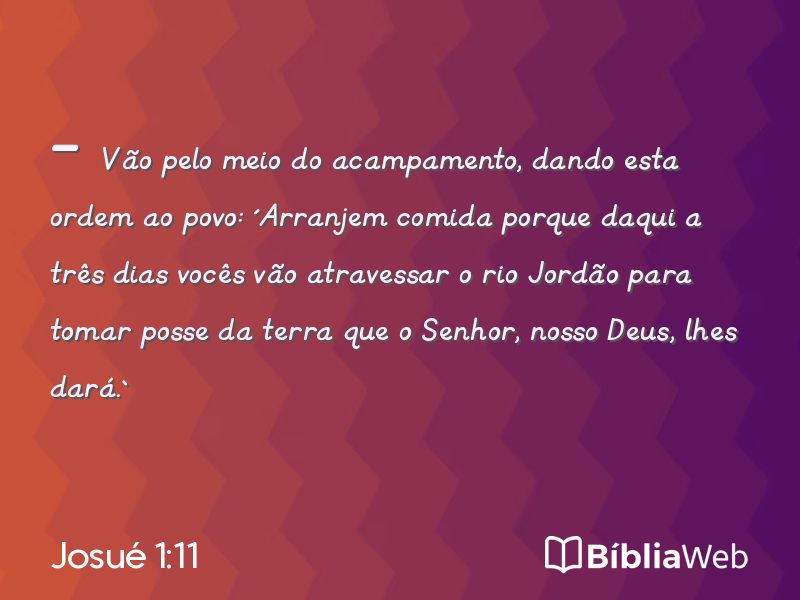 Josué 1:11 em imagem para compartilhar