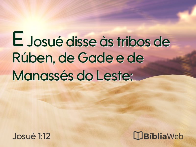 Josué 1:12 em imagem para compartilhar