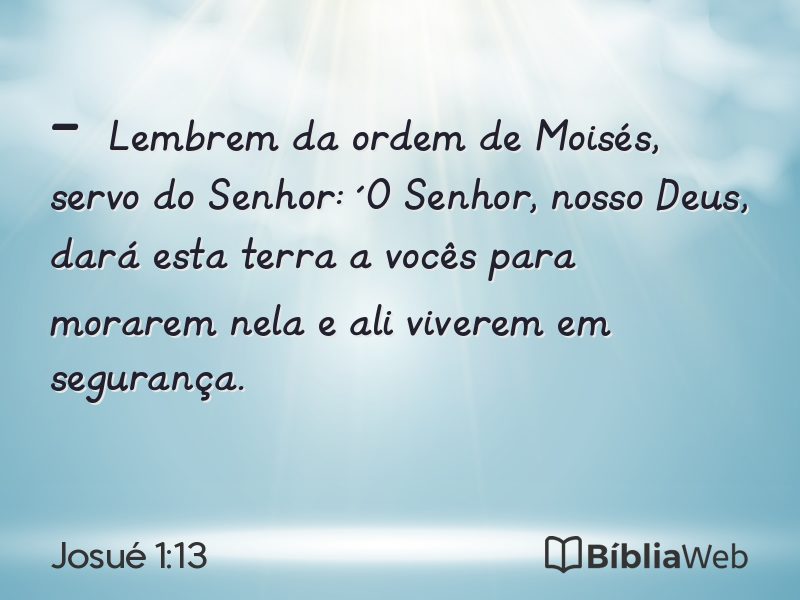 Josué 1:13 em imagem para compartilhar