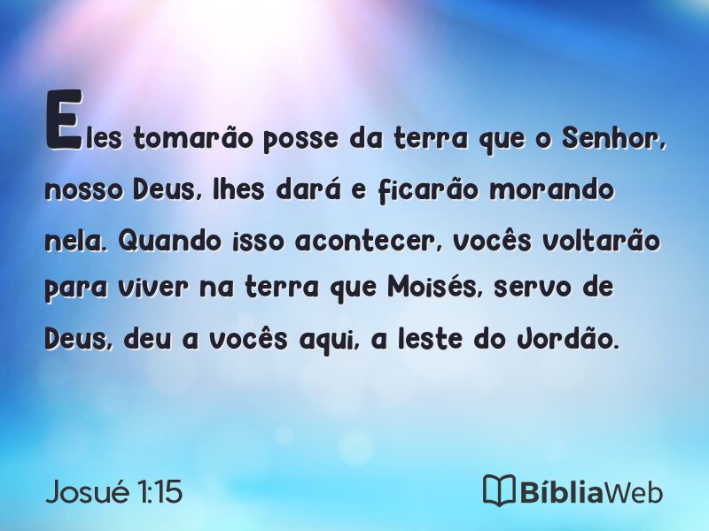 Josué 1:15 em imagem para compartilhar