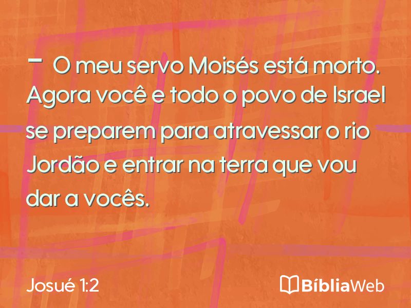 Josué 1:2 em imagem para compartilhar