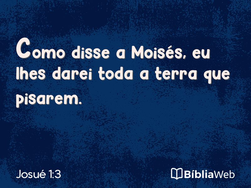 Josué 1:3 em imagem para compartilhar