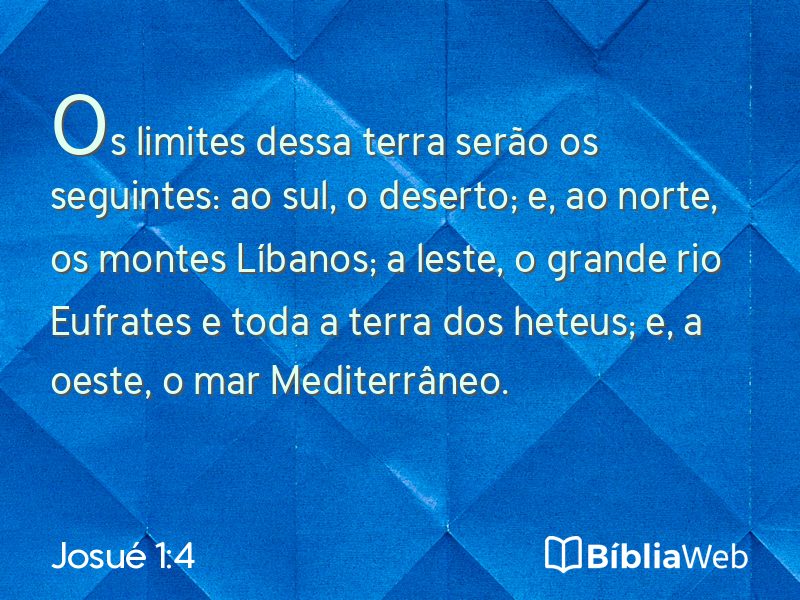 Josué 1:4 em imagem para compartilhar