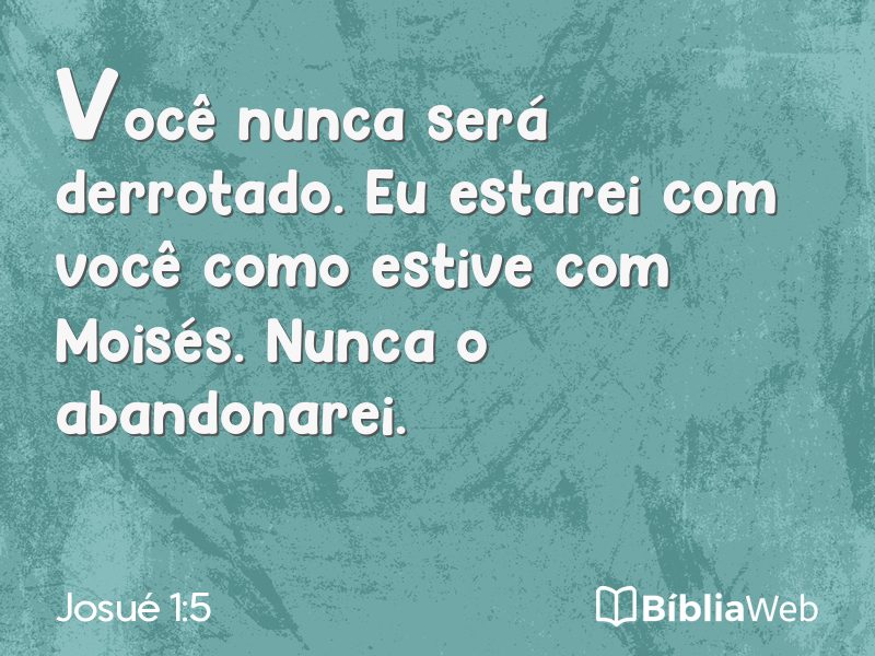 Josué 1:5 em imagem para compartilhar