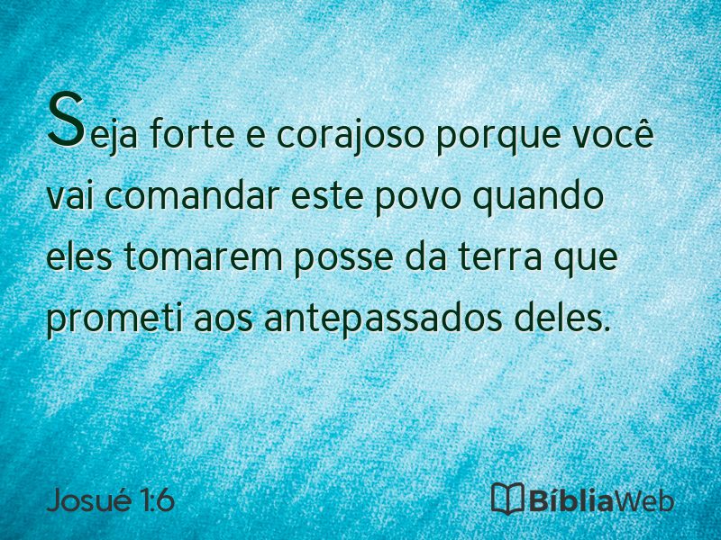 Josué 1:6 em imagem para compartilhar