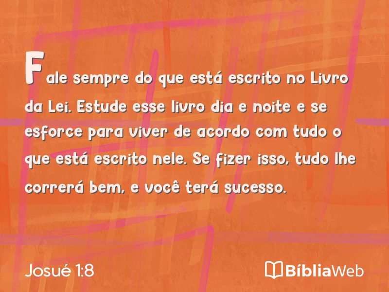 Josué 1:8 em imagem para compartilhar