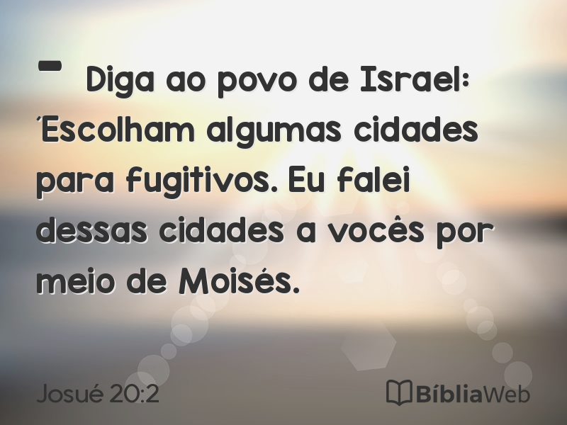 Josué 20:2 em imagem para compartilhar