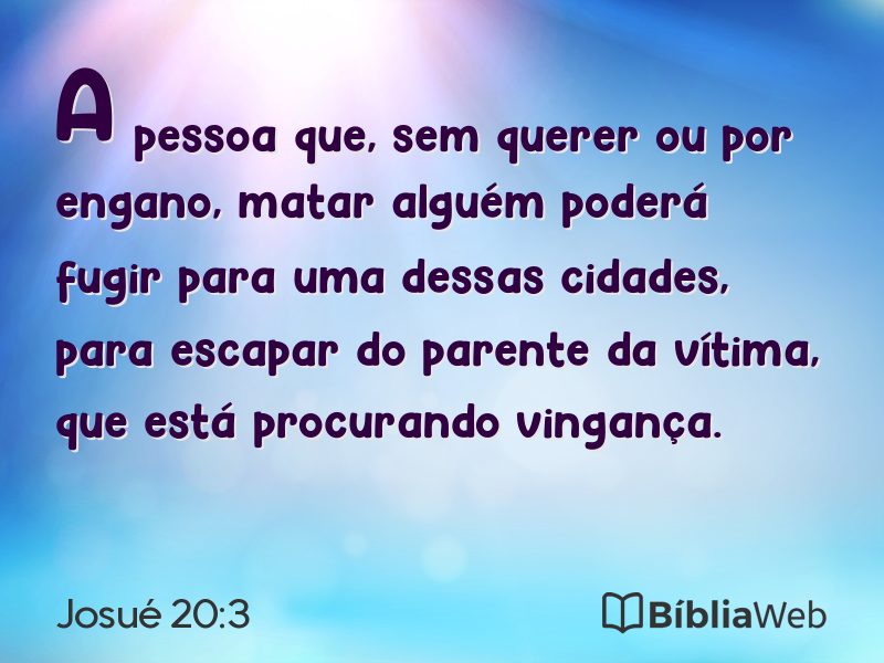 Josué 20:3 em imagem para compartilhar