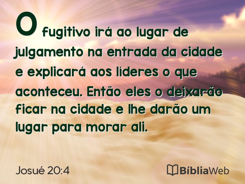 Josué 20:4 em imagem para compartilhar
