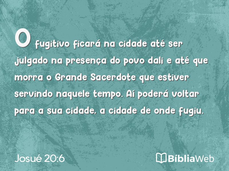 Josué 20:6 em imagem para compartilhar
