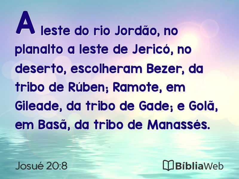Josué 20:8 em imagem para compartilhar
