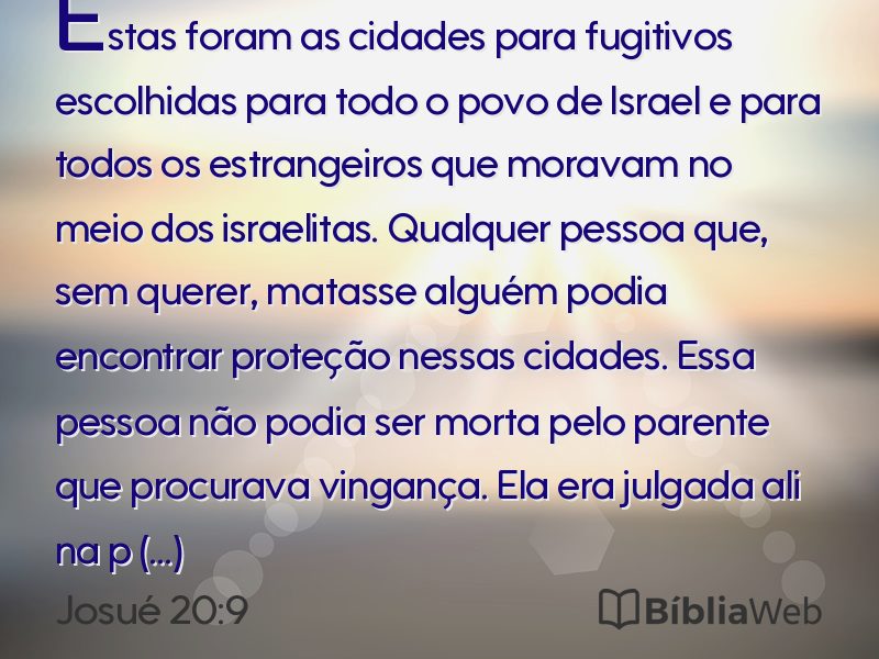 Josué 20:9 em imagem para compartilhar