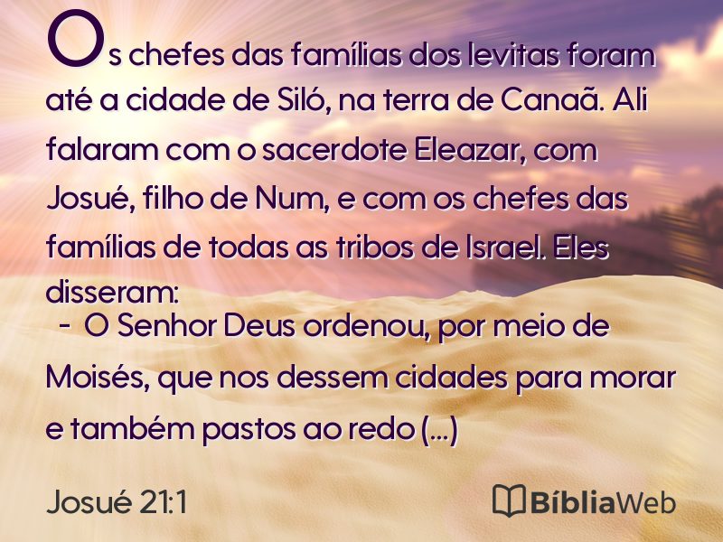 Josué 21:1 em imagem para compartilhar