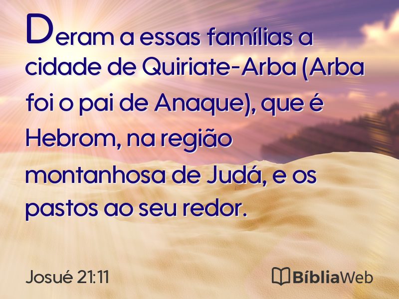 Josué 21:11 em imagem para compartilhar