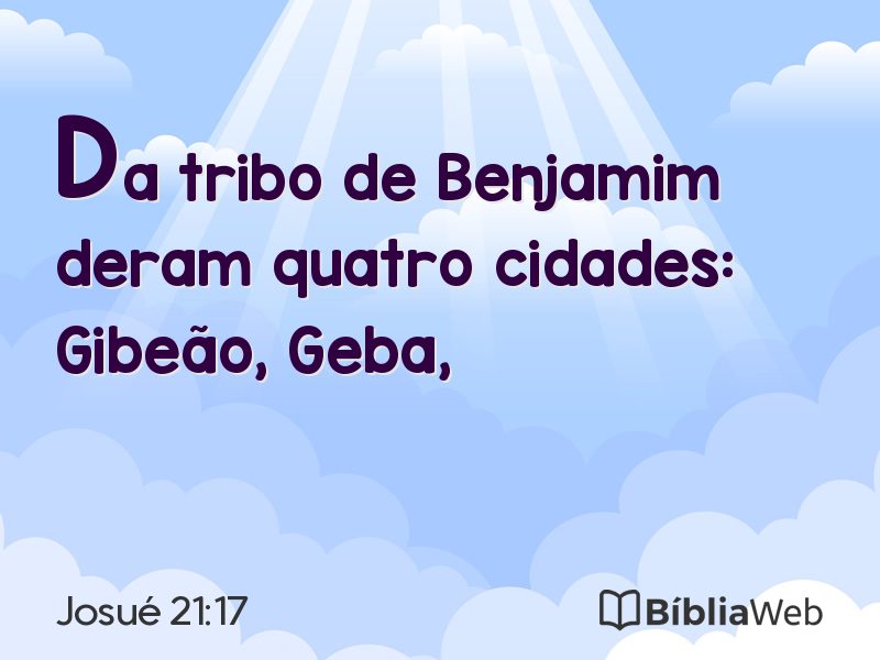 Josué 21:17 em imagem para compartilhar