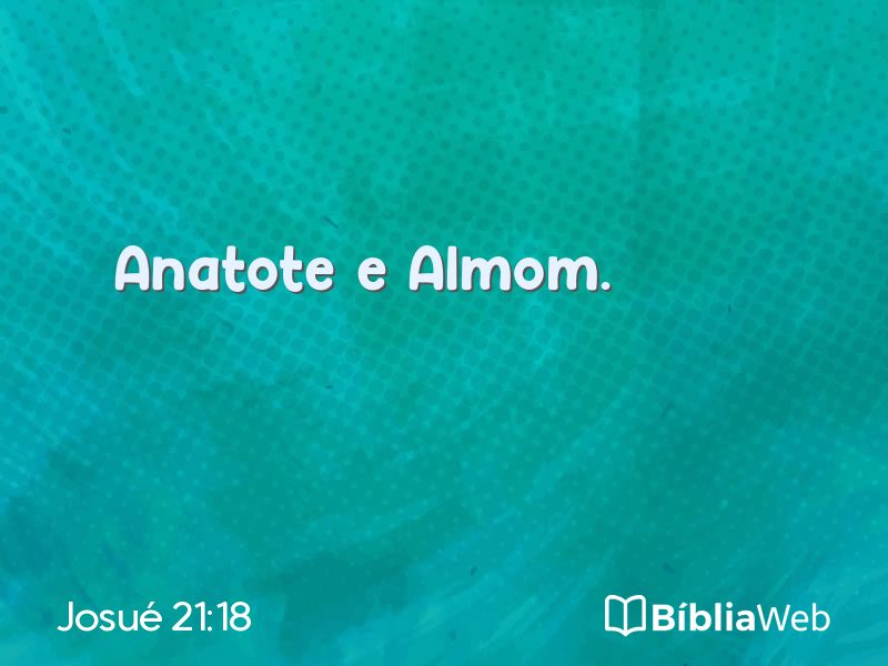 Josué 21:18 em imagem para compartilhar