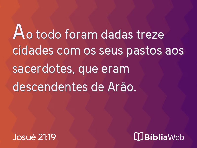 Josué 21:19 em imagem para compartilhar