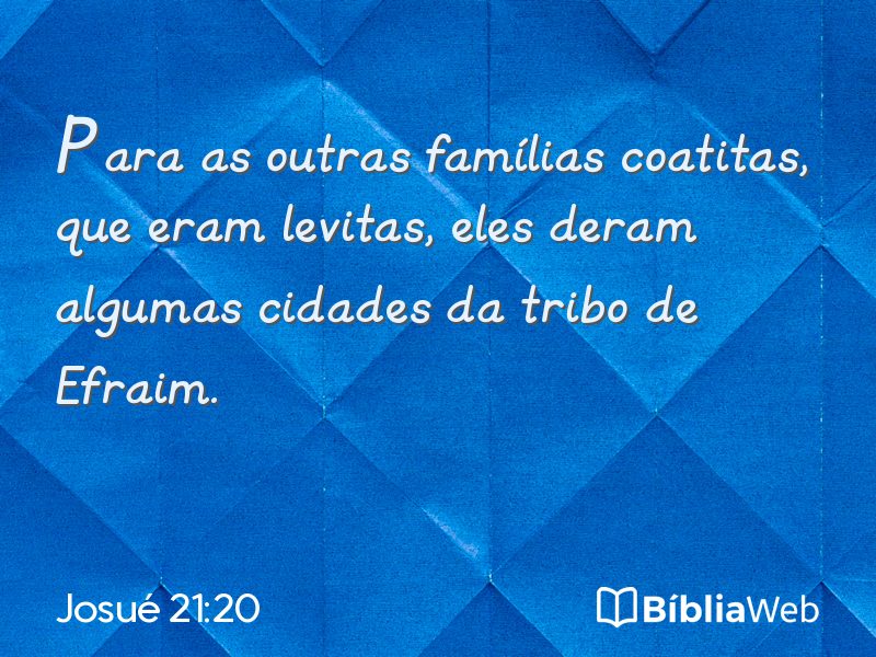 Josué 21:20 em imagem para compartilhar