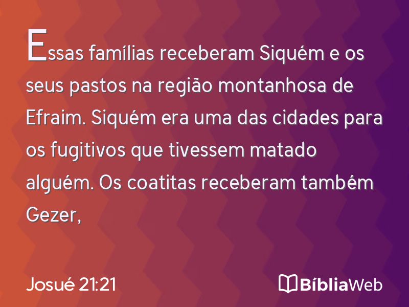 Josué 21:21 em imagem para compartilhar