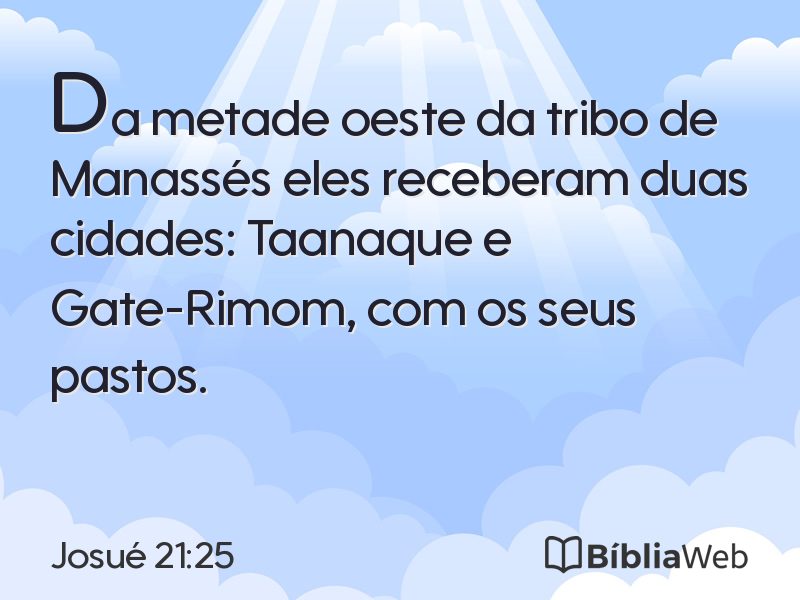 Josué 21:25 em imagem para compartilhar