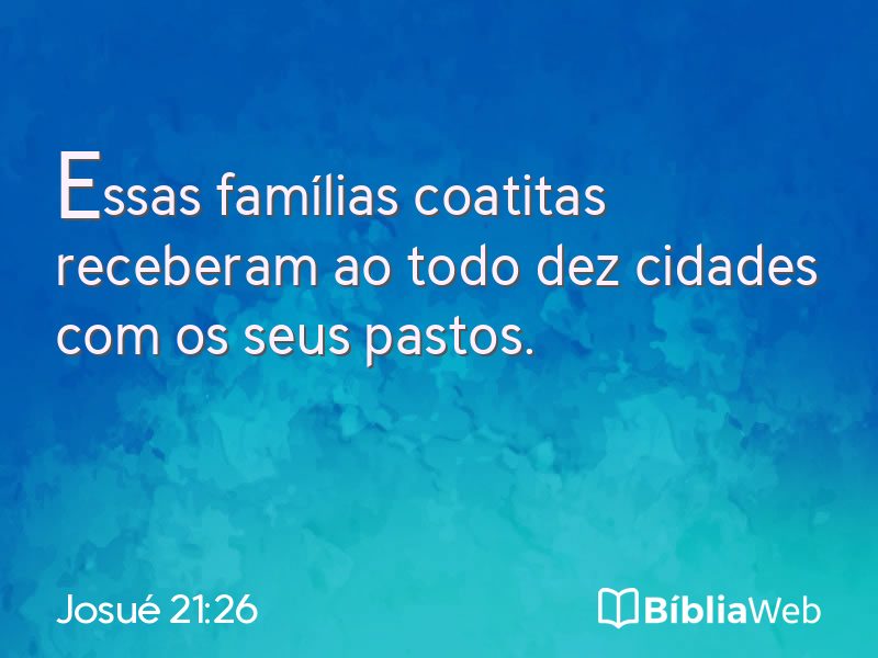Josué 21:26 em imagem para compartilhar